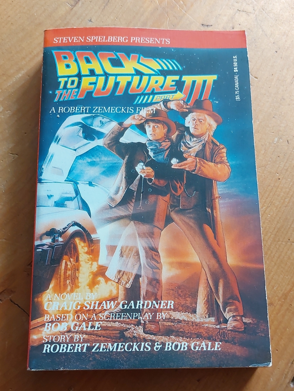 VINTAGE Back To The Future Part III Paperback Novel (1990) Craig Shaw Gardner